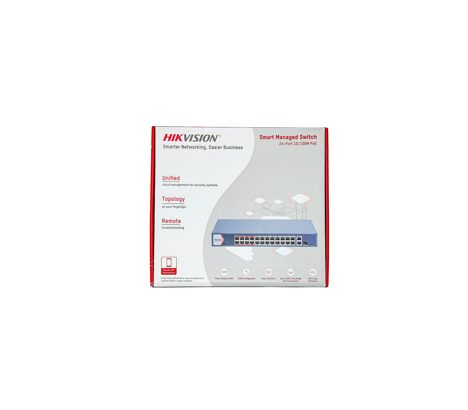Switch Hikvision ( 1526P) 24 puertos POE + 1  ETHERNET +1 SFP base 1000 230 Wats